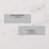 Carte de visite photo noir gris maigre (Devant / Derrière)