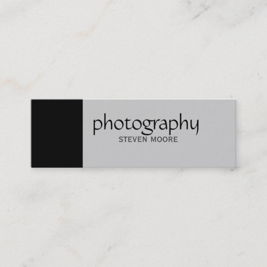 Carte de visite photo noir gris maigre (Devant)