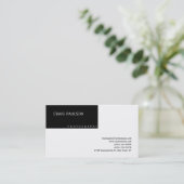 Carte de visite photo noir rouge blanc (Debout devant)