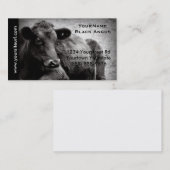 Carte De Visite Photo noire de bétail d'Angus pour le ranch ou la (Devant / Derrière)