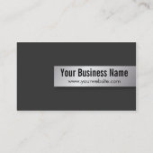 Carte De Visite Photo noire professionnelle moderne d'agent (Dos)