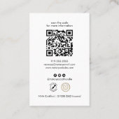 Carte De Visite Photo Notaire de la plume d'or moderne Code QR sim (Dos)
