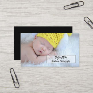 Carte De Visite Photo nouveau-née de photographe de bébé de