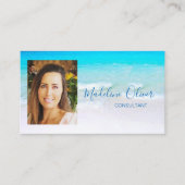 Carte De Visite Photo Ocean Beach Sea Travel Blue (Devant)