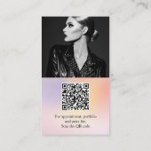 Carte De Visite Photo Ombre Holographic qr code logo photographe (Dos)