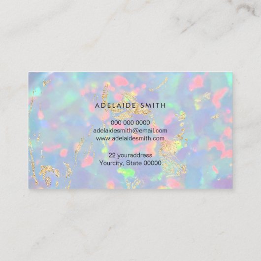 Carte De Visite photo opal gemstone (Dos)