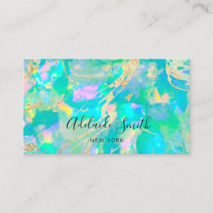 carte de visite photo opal vert