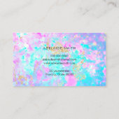 Carte De Visite photo opale bleu violet (Dos)