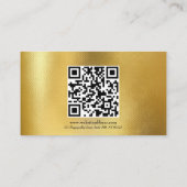 Carte De Visite Photo Or moderne QR Code Professionnel (Dos)