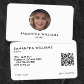 Carte De Visite Photo ou logo QR personnalisé simple Capture d'écr