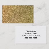 Carte De Visite Photo Parties scintillant en or Faux (Devant / Derrière)