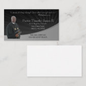 Carte De Visite Photo Pasteur ou diacre (Devant / Derrière)