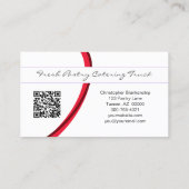 Carte De Visite Photo pâtisserie personnalisée et chef avec code Q (Dos)