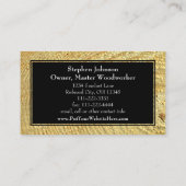 Carte De Visite Photo personnalisable Construction de menuiserie m (Dos)