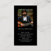 Carte de visite photo personnalisé de professeur d (Dos)