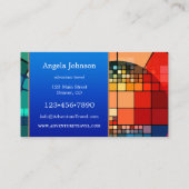 Carte de visite photo personnalisé géométrique col (Dos)