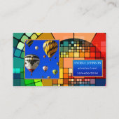 Carte de visite photo personnalisé géométrique col (Devant)