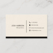 Carte De Visite Photo personnalisée (Dos)