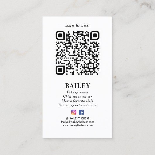 Carte De Visite Photo personnalisée Animal Chien Chien Chien Chien (Dos)