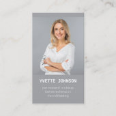 Carte De Visite Photo personnalisée Code Qr Logo Professionnel (Devant)