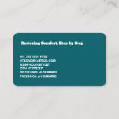 Carte De Visite Photo personnalisée de soins du pied (Dos)