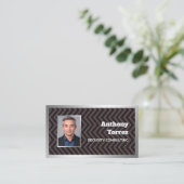 Carte De Visite Photo personnalisée du conseil de sécurité (Debout devant)