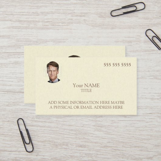 Carte De Visite Photo personnalisée élégante (Devant/Arrière en situation)