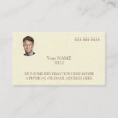 Carte De Visite Photo personnalisée élégante (Devant)