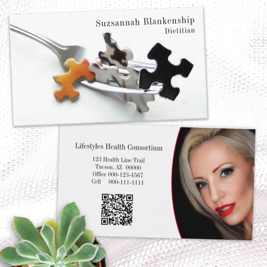 Carte De Visite Photo personnalisée et code QR Professionnel de la