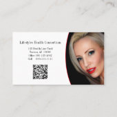 Carte De Visite Photo personnalisée et code QR Professionnel de la (Dos)