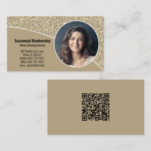 Carte De Visite Photo personnalisée Faux Gold Parties scintillant