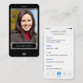 Carte De Visite Photo personnalisée - iPhone iOS Style (Devant / Derrière)