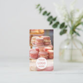 Carte De Visite Photo personnalisée Logo QR Code Boulangerie (Debout devant)