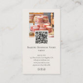 Carte De Visite Photo personnalisée Logo QR Code Boulangerie (Dos)