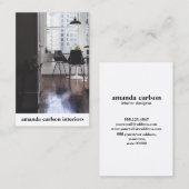 Carte De Visite Photo personnalisée moderne bold pour architectes  (Devant / Derrière)