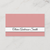 Carte De Visite Photo personnalisée moderne et contacts Blush (Devant)