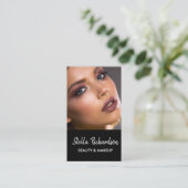 Carte De Visite Photo personnalisée noir (Debout devant)