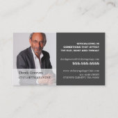 Carte De Visite Photo personnalisée, Otolaryngologiste (Devant)