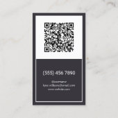 Carte De Visite Photo personnalisée par casque et code QR (Dos)