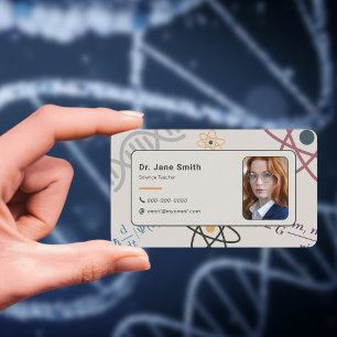 Carte De Visite Photo personnalisée - Professeur de sciences