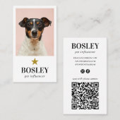 Carte De Visite Photo personnalisée QR Code Social Media Animaux d (Devant / Derrière)