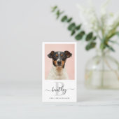 Carte De Visite Photo personnalisée QR Code Social Media Monogramm (Debout devant)