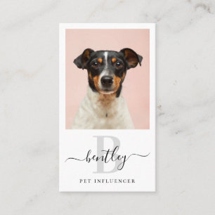 Carte De Visite Photo personnalisée QR Code Social Media Monogramm