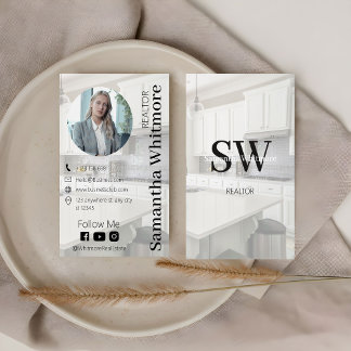 Carte De Visite Photo personnalisée Realtor Professional Immobilie