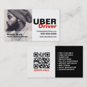 Carte De Visite Photo personnalisée, Uber Driver (Devant / Derrière)