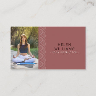 Carte De Visite photo personnalisée yoga méditation bien-être