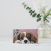 Carte De Visite Photo Pet Dog Influencer Social Media QR Code