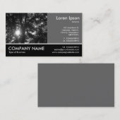 Carte De Visite Photo Pied - 60pc Grey - Soleil à travers les arbr (Devant / Derrière)