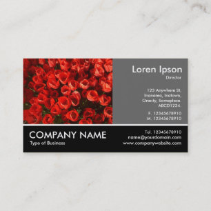 Carte De Visite Photo Pied - 60pc Grey - Tulips