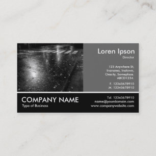 Carte De Visite Photo Pied - 60pc Grey - Wet Autumn Road